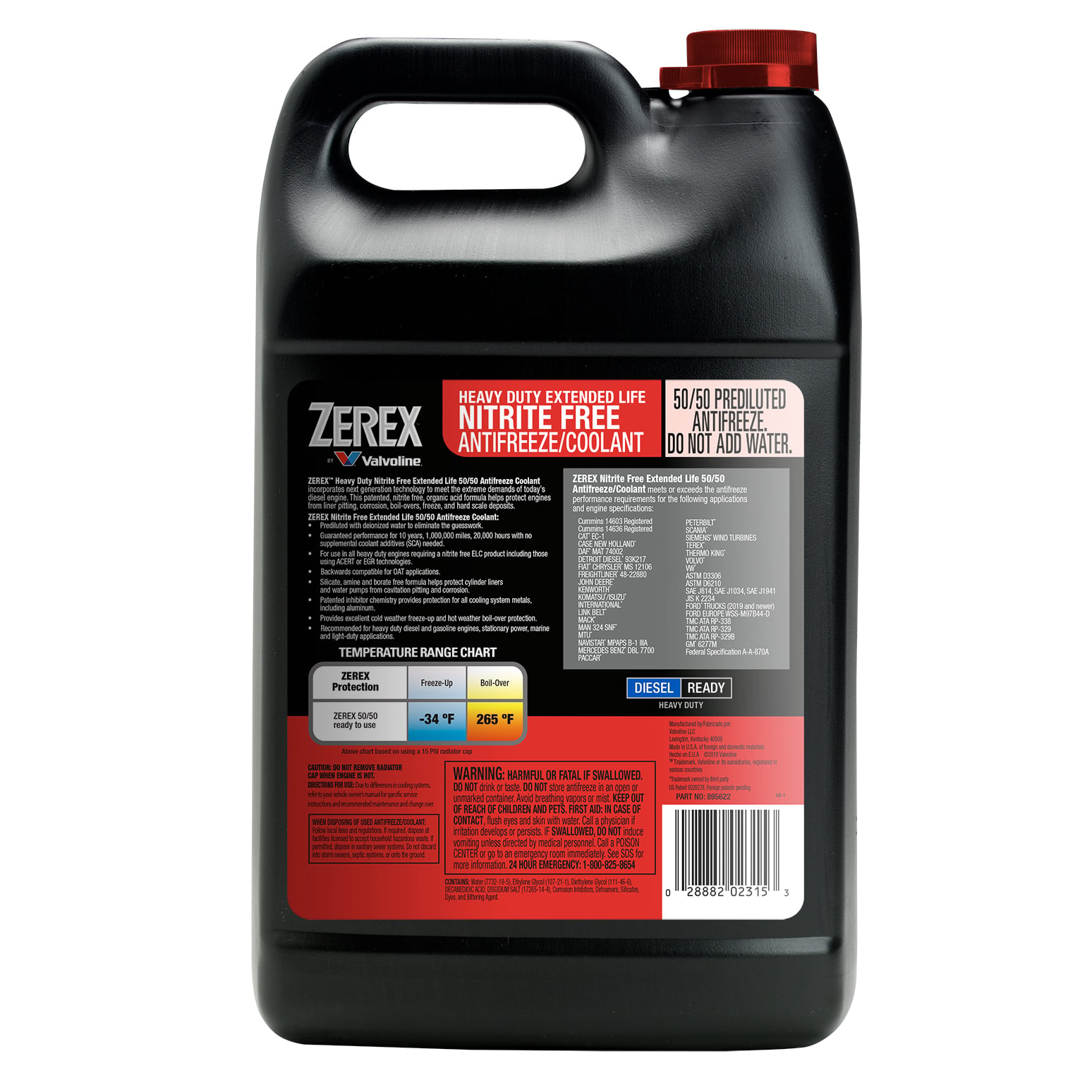 Zerex™ Heavy Duty Nitrite Free Extended Life Red - Valvoline™ Global